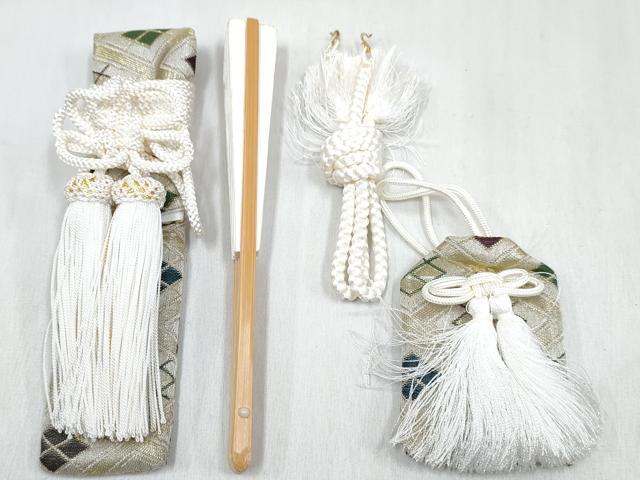 平和屋着物[]七五三　男の子　行灯袴・帯・雪駄・小物セット　菱文　金糸　箱付き　DABG3156ma