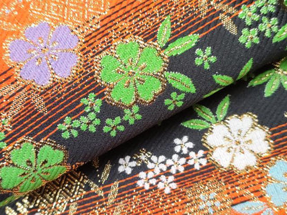 平和屋着物[]女の子　子供　つけ帯　霞舞桜文　金糸　箱付き　DABG3161ma