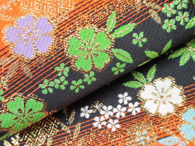 平和屋着物[]女の子　子供　つけ帯　霞舞桜文　金糸　箱付き　DABG3161ma