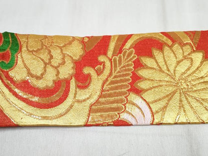平和屋着物[]女の子　子供　つけ帯　菊花文　金糸　箱付き　DABG3162ma