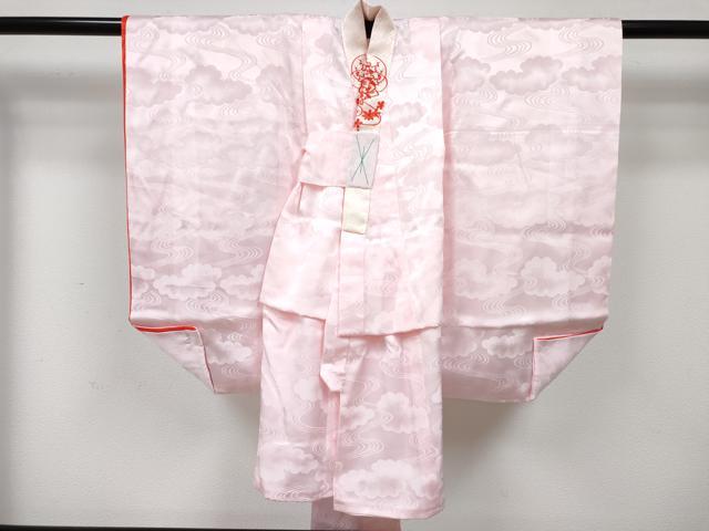 平和屋着物[]七五三　女の子　３歳　祝着　三つ身　長襦袢(袷・半衿刺繍)セット　友禅　花車文　暈し染め　逸品　DABG3167ma