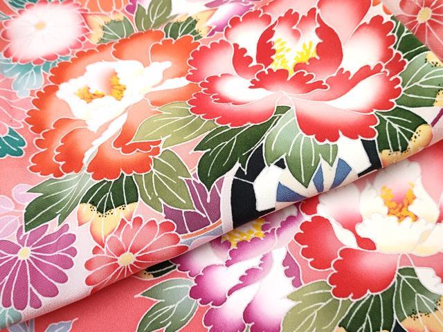 平和屋着物[]七五三　女の子　３歳　祝着　三つ身　長襦袢(袷・半衿刺繍)セット　友禅　花車文　暈し染め　逸品　DABG3167ma