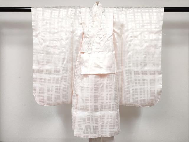 平和屋着物[]七五三　女の子　３歳　祝着　三つ身　長襦袢(袷)セット　駒刺繍　絞り　鞠花文　逸品　DABG3168ma
