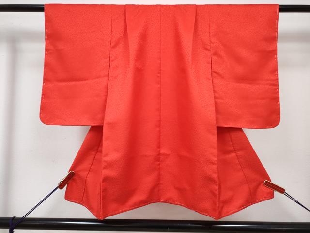 平和屋着物[]七五三　男の子　祝着・羽織・長襦袢(単衣)セット　緋色　童子　山車　暈し染め　金彩　DABG3186ma