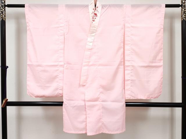 平和屋着物[]七五三　女の子　７歳　祝着　四つ身　襦袢(単衣)・袋帯・小物セット　御所車花文　暈し染め　金彩　洗える着物　DABG3193ma