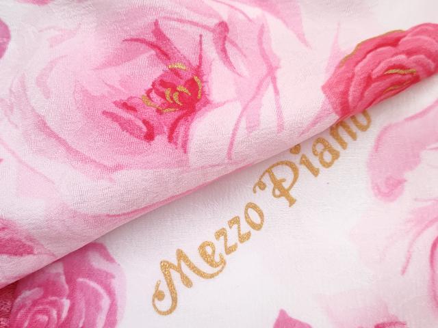平和屋着物[]ベビー着物　二部式　mezzo piano　メゾピアノ　女の子　子供　帯・小物セット　薔薇　金彩　DABG3197ma