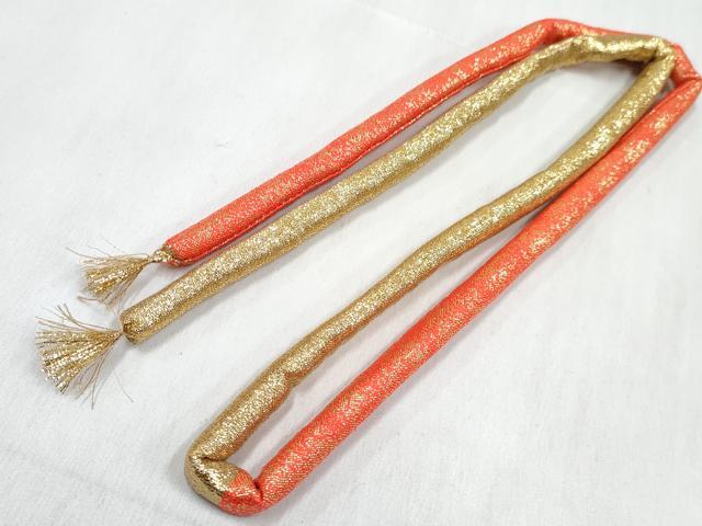 平和屋着物[]和装小物　女の子　子供　草履・バッグ・帯締め・小物セット　鞠花文　金銀糸　箱付き　逸品　DABG3203ma