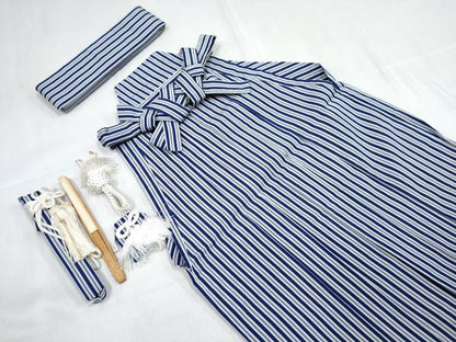 平和屋着物[]七五三　男の子　祝着・羽織・長襦袢(単衣)・行灯袴・小物セット　鷹　鷲　兜　流水笹松文　金彩　箱付き　DABG3206ma
