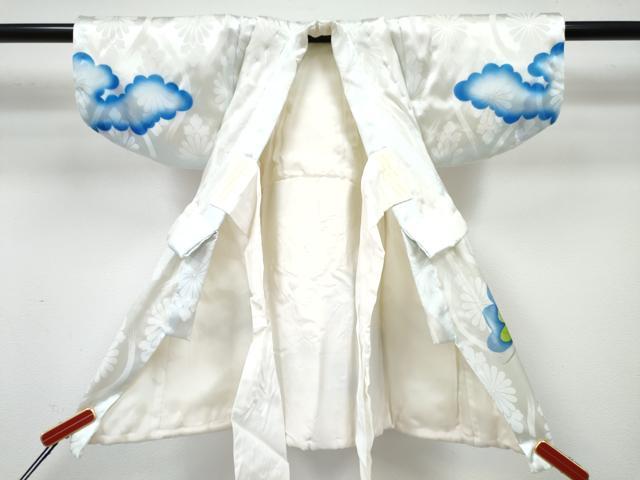 平和屋着物[]七五三　男の子　祝着・被布セット　刺繍　鷹　鷲　笹松花文　金彩　箱付き　洗える着物　DABG3209ma