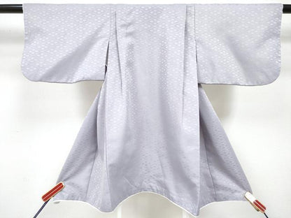 平和屋着物[]男の子　子供　ベビー着物　被布セット　薄梅鼠色　カブト虫　笹竹花文　金彩　DABG3223ma
