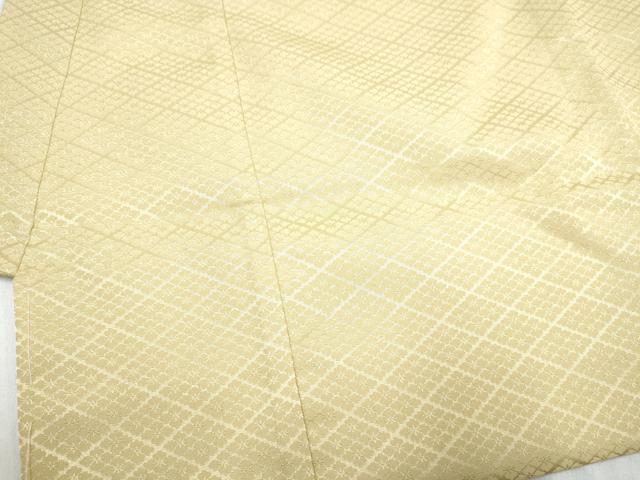 平和屋着物[]七五三　男の子　祝着・羽織セット　手描き　レグホーン色　武士　立波松文　暈し染め　金彩　DABG3227ma