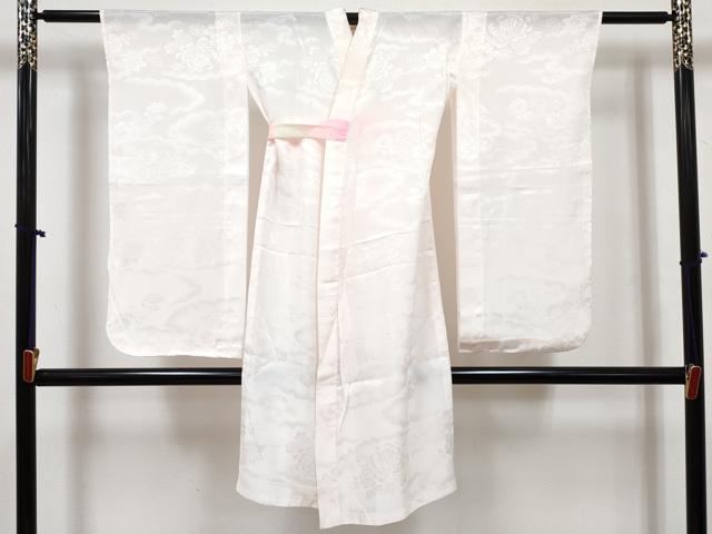 平和屋着物[]七五三　女の子　７歳　祝着　四つ身　長襦袢(単衣)セット　駒刺繍　鳳凰鼓花文　金彩　逸品　DABG3240ma