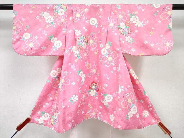 平和屋着物[]女の子　子供　ベビー着物　被布セット　舞花文　DABG3245ma