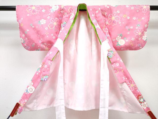 平和屋着物[]女の子　子供　ベビー着物　被布セット　舞花文　DABG3245ma