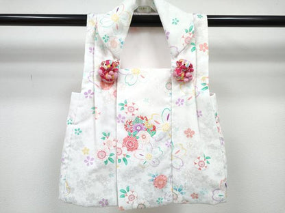 平和屋着物[]女の子　子供　ベビー着物　被布セット　舞花文　DABG3245ma