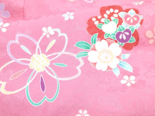 平和屋着物[]女の子　子供　ベビー着物　被布セット　舞花文　DABG3245ma