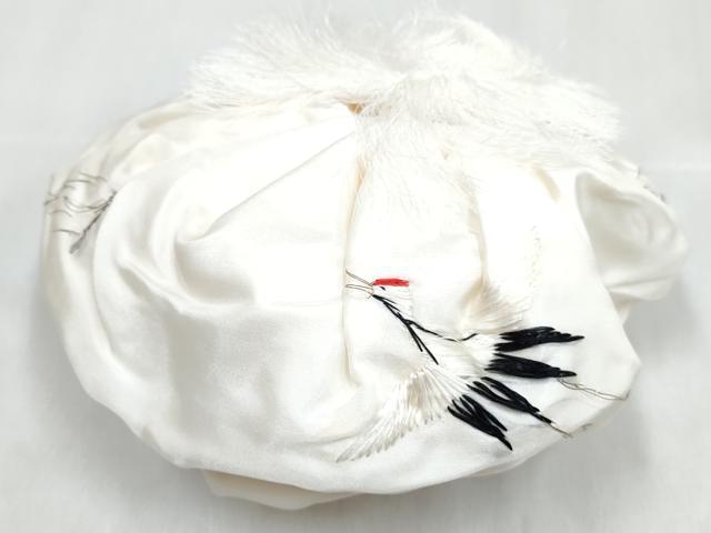 平和屋着物[]男の子 子供 ベビーセレモニー スタイ・帽子セット 総刺繍 飛鶴文 逸品 DABG3250ma