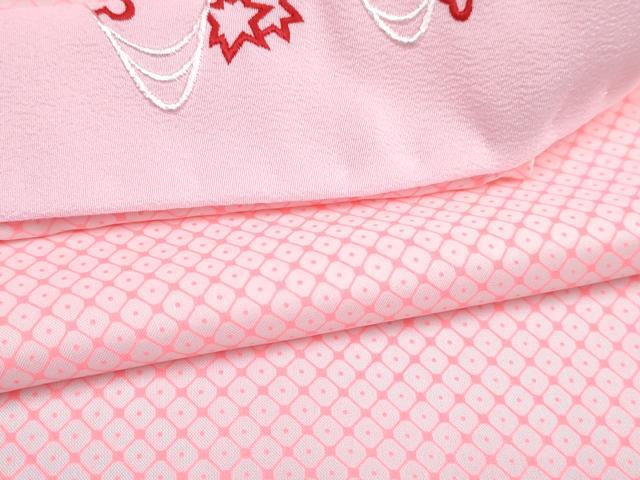 平和屋着物[]七五三　女の子　３歳　祝着　三つ身　長襦袢(単衣・半衿刺繍)セット　花蝶文　暈し染め　金彩　DABG3253ma