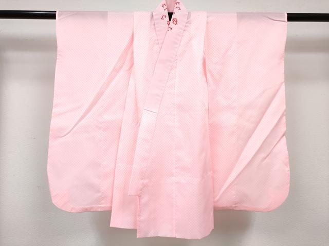 平和屋着物[]七五三　女の子　３歳　祝着　三つ身　長襦袢(単衣・半衿刺繍)セット　鞠花文　暈し染め　金彩　DABG3257ma