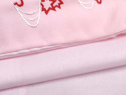平和屋着物[]七五三　女の子　子供　長襦袢(単衣・半衿刺繍)セット　矢羽文　DABG3259ma
