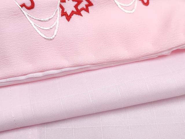平和屋着物[]七五三　女の子　子供　長襦袢(単衣・半衿刺繍)セット　矢羽文　DABG3259ma