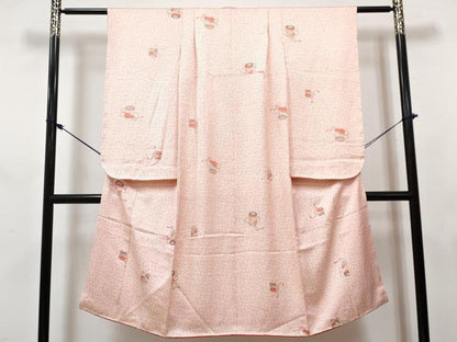 平和屋着物[]七五三　女の子　７歳　祝着　四つ身　長襦袢(袷・半衿刺繍)セット　貝桶花文　金彩　逸品　DABG3271ma