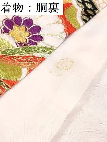 平和屋着物∵女の子　十三参り　子供　祝着・襦袢(袷)セット　鞠花文　金彩　逸品　DABG3273ma