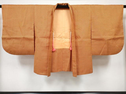 平和屋着物[]七五三 女の子 ７歳 祝着 四つ身 羽織セット 市松文様 逸品 DABG3282ma