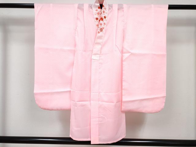 平和屋着物[]七五三 女の子 ３歳 祝着 三つ身 長襦袢(無双仕立て・半衿刺繍)セット 花文箱 暈し染め 金彩 DABG3283ma