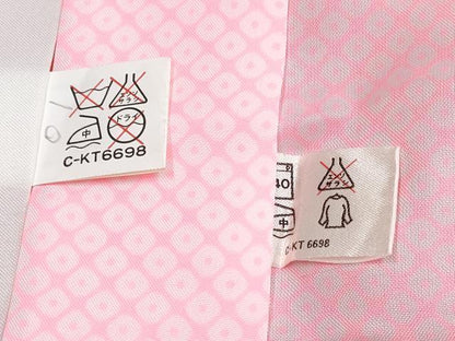 平和屋着物[]七五三 女の子 ３歳 祝着 三つ身 長襦袢(無双仕立て・半衿刺繍)セット 花文箱 暈し染め 金彩 DABG3283ma