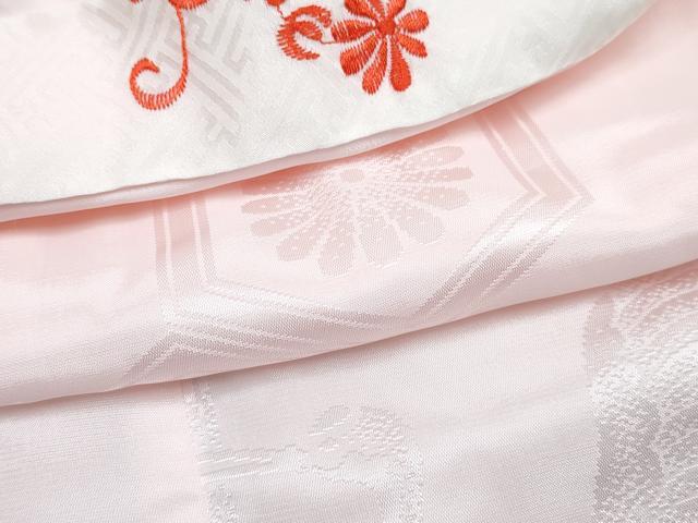 平和屋着物[]七五三 女の子 ３歳 祝着 三つ身 長襦袢(袷・半衿刺繍)セット 草花文 金彩 逸品 DABG3285ma