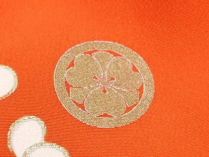 平和屋着物[]七五三 女の子 ３歳 祝着 三つ身 長襦袢(袷)セット 枝梅文 金彩 逸品 DABG3287ma