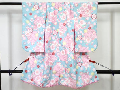平和屋着物[]七五三 女の子 ３歳 祝着 三つ身 被布セット 花丸文 DABG3291ma