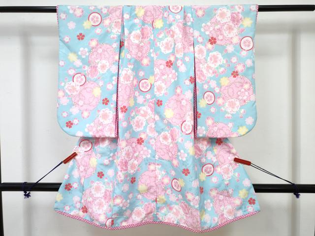 平和屋着物[]七五三 女の子 ３歳 祝着 三つ身 被布セット 花丸文 DABG3291ma