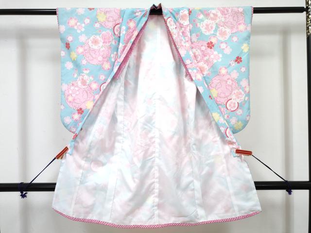 平和屋着物[]七五三 女の子 ３歳 祝着 三つ身 被布セット 花丸文 DABG3291ma