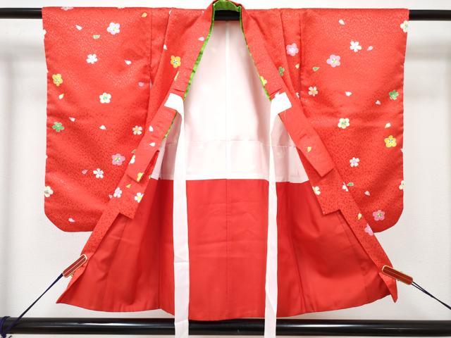 平和屋着物[]七五三 女の子 ３歳 祝着 三つ身 被布セット 舞花文 DABG3294ma