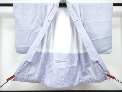 平和屋着物[]七五三　男の子　祝着・羽織セット　白藤色　松皮菱　宝尽くし菊松文　金彩　洗える着物　DABG3297ma