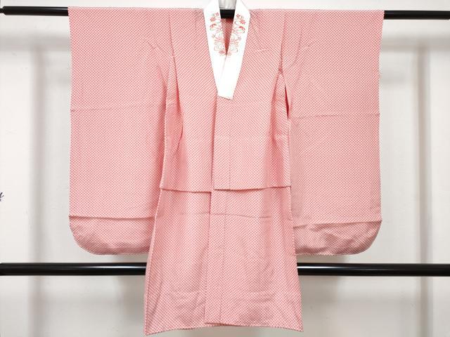 平和屋着物[]七五三　女の子　７歳　祝着　四つ身　長襦袢(無双仕立て)・袋帯セット　駒刺繍　舞花文　暈し染め　金彩　逸品　DABG3307ma