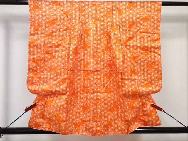 平和屋着物[]七五三　女の子　３歳　祝着　三つ身　長襦袢(無双仕立て)・被布セット　麻の葉文様　DABG3313ma
