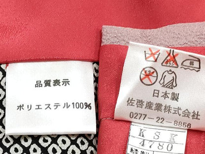 平和屋着物[]七五三　女の子　３歳　祝着　三つ身　被布セット　薄柿色　草花文　DABG3316ma