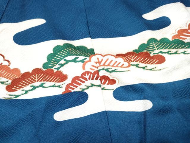 平和屋着物[]七五三　男の子　祝着・被布セット　龍　兜　松文　金彩　逸品　DABG3329ma