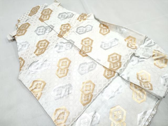 平和屋着物[]七五三　男の子　行灯袴・帯・小物セット　亀甲花文　金銀糸　DABG3336ma