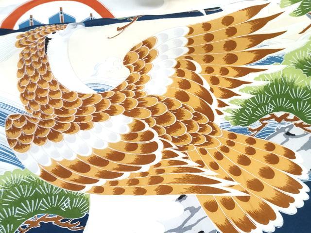 平和屋着物[]七五三　男の子　祝着・肌襦袢セット　鷹　鷲　立波松文　逸品　DABG3340ma