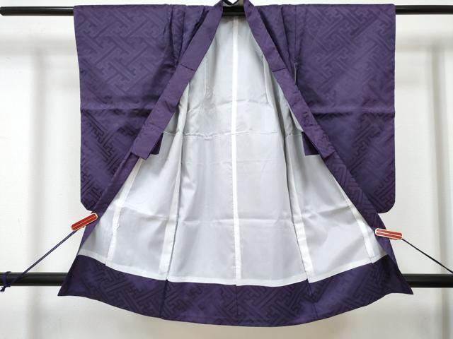 平和屋着物[]七五三　男の子　祝着・羽織・行灯袴・帯・懐剣セット　駒刺繍　葡萄色　龍　兜　笹竹文　暈し染め　金彩　DABG3366ma