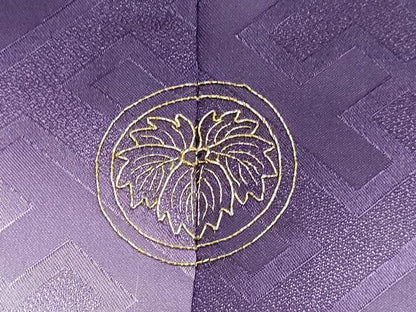 平和屋着物[]七五三　男の子　祝着・羽織・行灯袴・帯・懐剣セット　駒刺繍　葡萄色　龍　兜　笹竹文　暈し染め　金彩　DABG3366ma