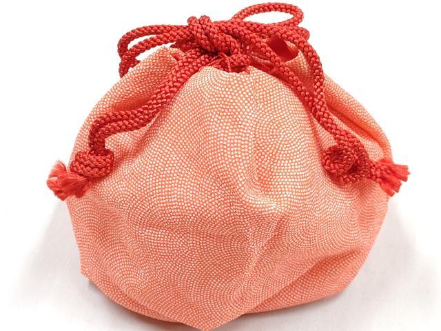 平和屋着物[]七五三　女の子　３歳　祝着　三つ身　被布・巾着セット　鮫小紋柄　DABG3372ma