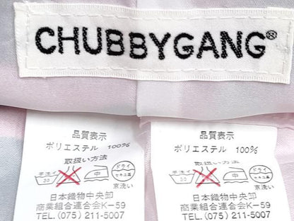 平和屋着物[]七五三　CHUBBYGANG　女の子　７歳　祝着　四つ身　襦袢(単衣)セット　花蝶文　ラインストーン　洗える着物　DABG3383ma