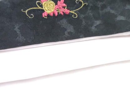平和屋着物[]七五三　女の子　７歳　祝着　四つ身　襦袢(単衣・半衿刺繍)セット　薔薇　暈し染め　金彩　洗える着物　DABG3384ma