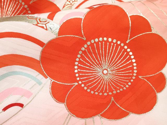 平和屋着物[]七五三　女の子　３歳　祝着　三つ身　長襦袢(袷・半衿刺繍)セット　梅　青海波　暈し染め　金彩　逸品　DABG3393ma