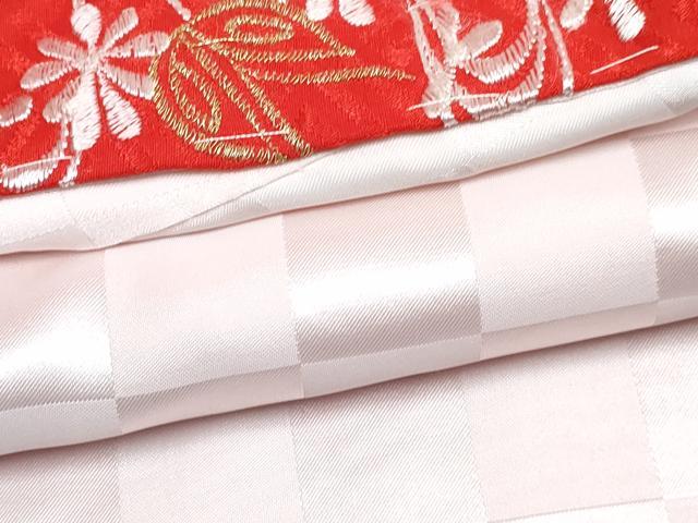 平和屋着物[]七五三　女の子　３歳　祝着　三つ身　長襦袢(袷・半衿刺繍)セット　梅　青海波　暈し染め　金彩　逸品　DABG3393ma